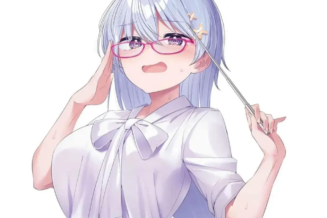 Ilustração do post: Yowayowa Sensei: A professora mais frágil dos mangás chega à TV em 2025